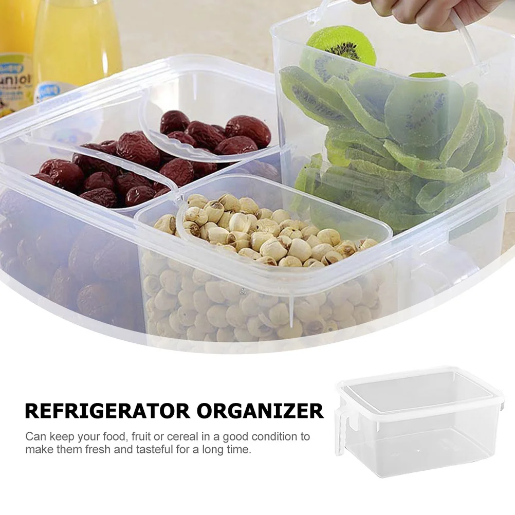 

6.5L Plastic Food Storage Container Refrigerator Organizer Handle Fridge Box Kitchen Storage Refrigerator Handle Organizer