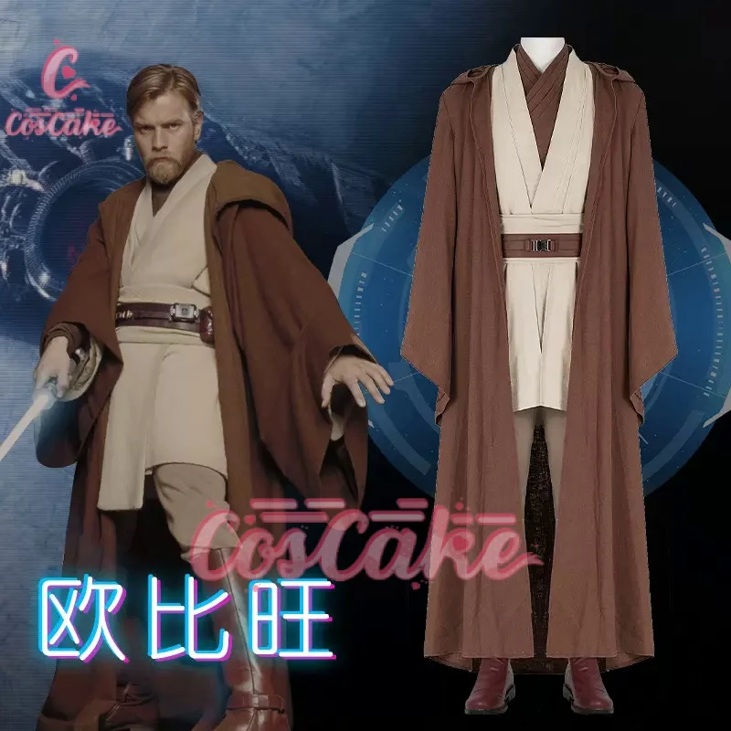 

Jedi Knight cosplay costume Obi-Wan Kenobi outfits for Halloween full set