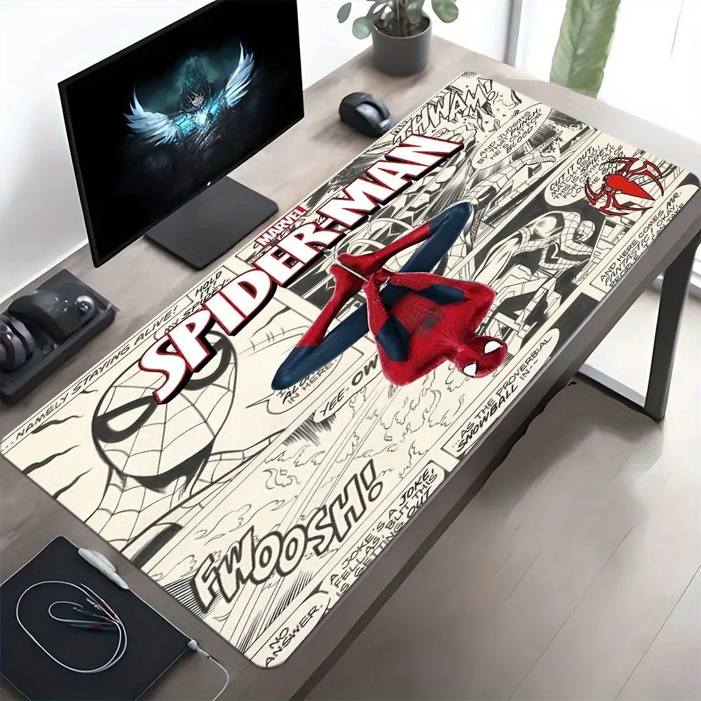[معتمد] قطعة واحدة من وسادات الماوس Marvel Spider Man متعددة الوظائف كبيرة للألعاب مناسبة للاعبين والاستخدام المكتبي والعطلات
