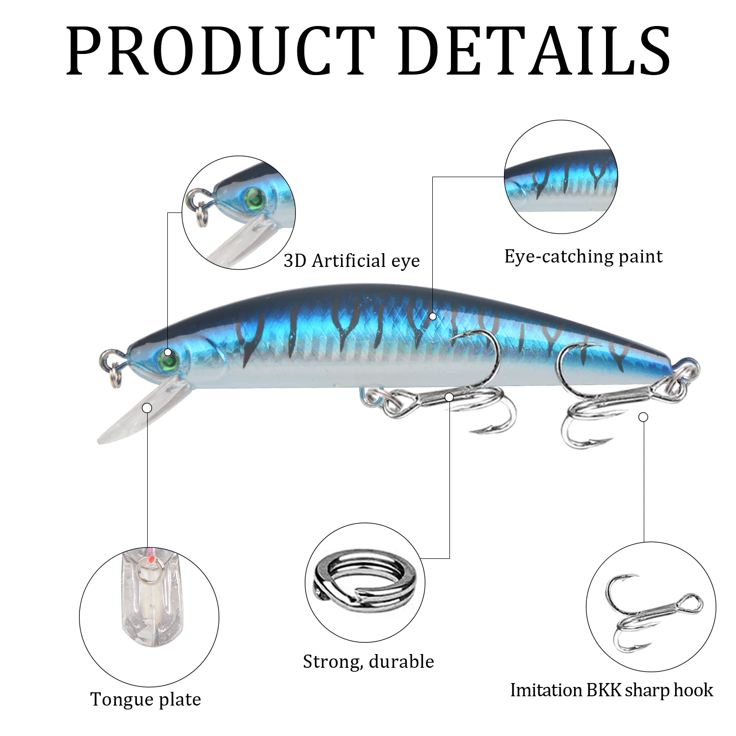1Pcs Sinking Minnow Fishing Lure 12cm 39g Artificial Hard Bait Trolling Crankbait Bass Wobbler Pike Carp Fishing Tackle Pesca image 2