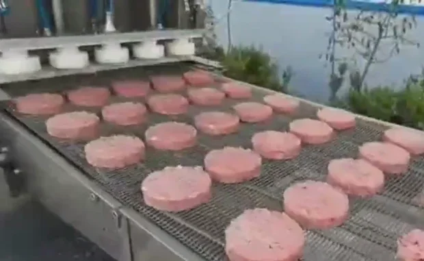 Automatic Chicken Burger Meat Patty Forming Making Processing Fully Automatic Commercial Chicken Nugget Cutting Machine