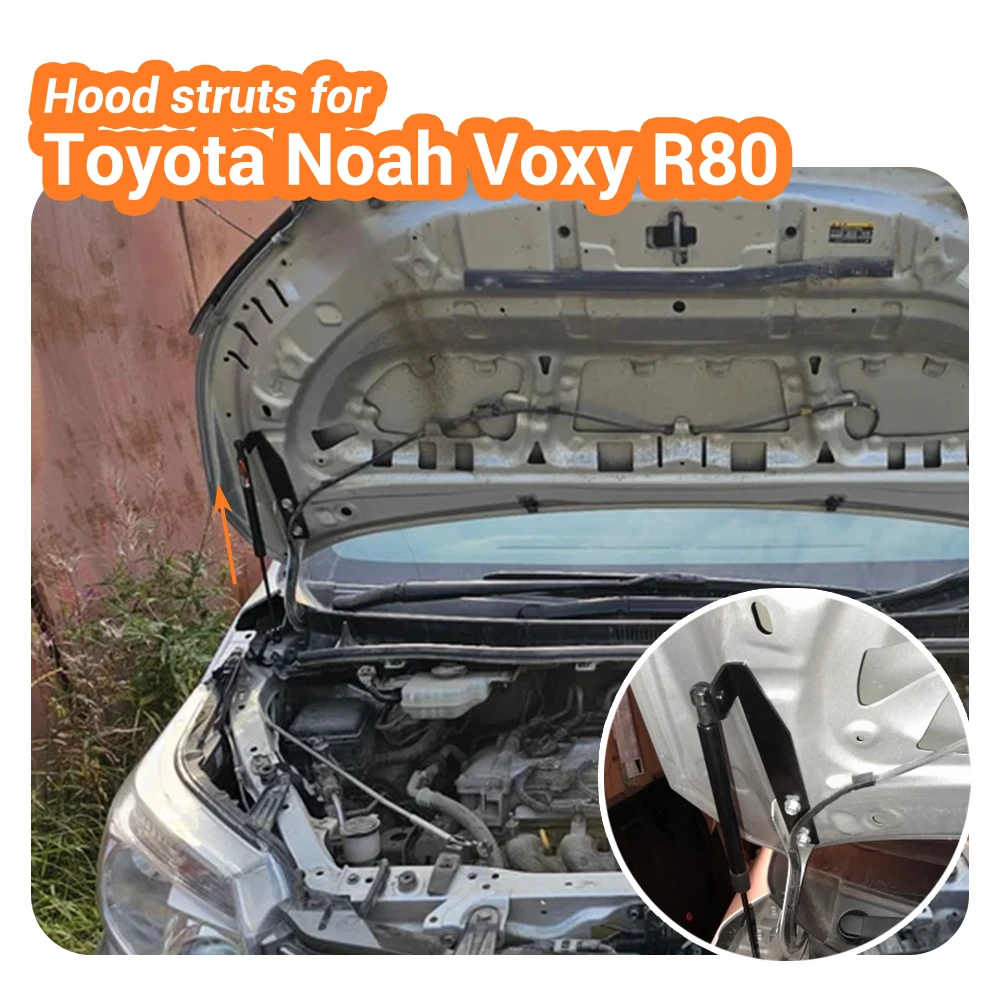 Hood Struts for Toyota Voxy Noah Esquire R80 2014-2021 Front Bonnet Gas Springs Shock Absorbers Dampers Lift Supports 2PCS