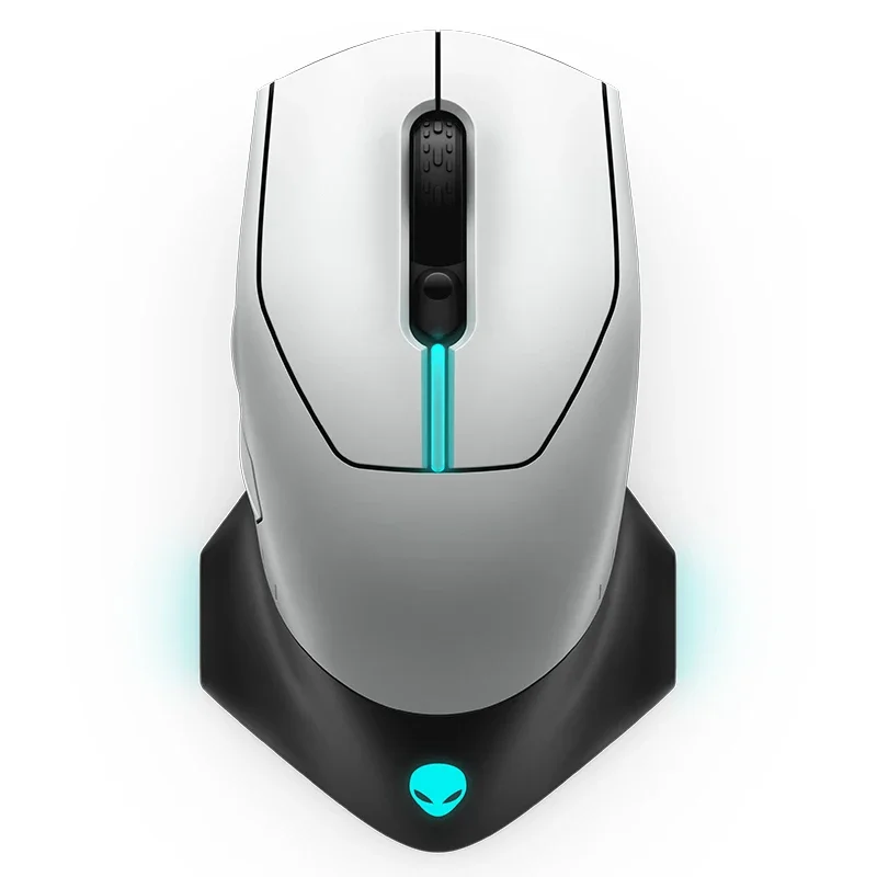 ماوس ألعاب سلكي ولاسلكي ، مستشعر بصري ، 7 أزرار ، 3 مناطق ، إضاءة Alienfx RGB