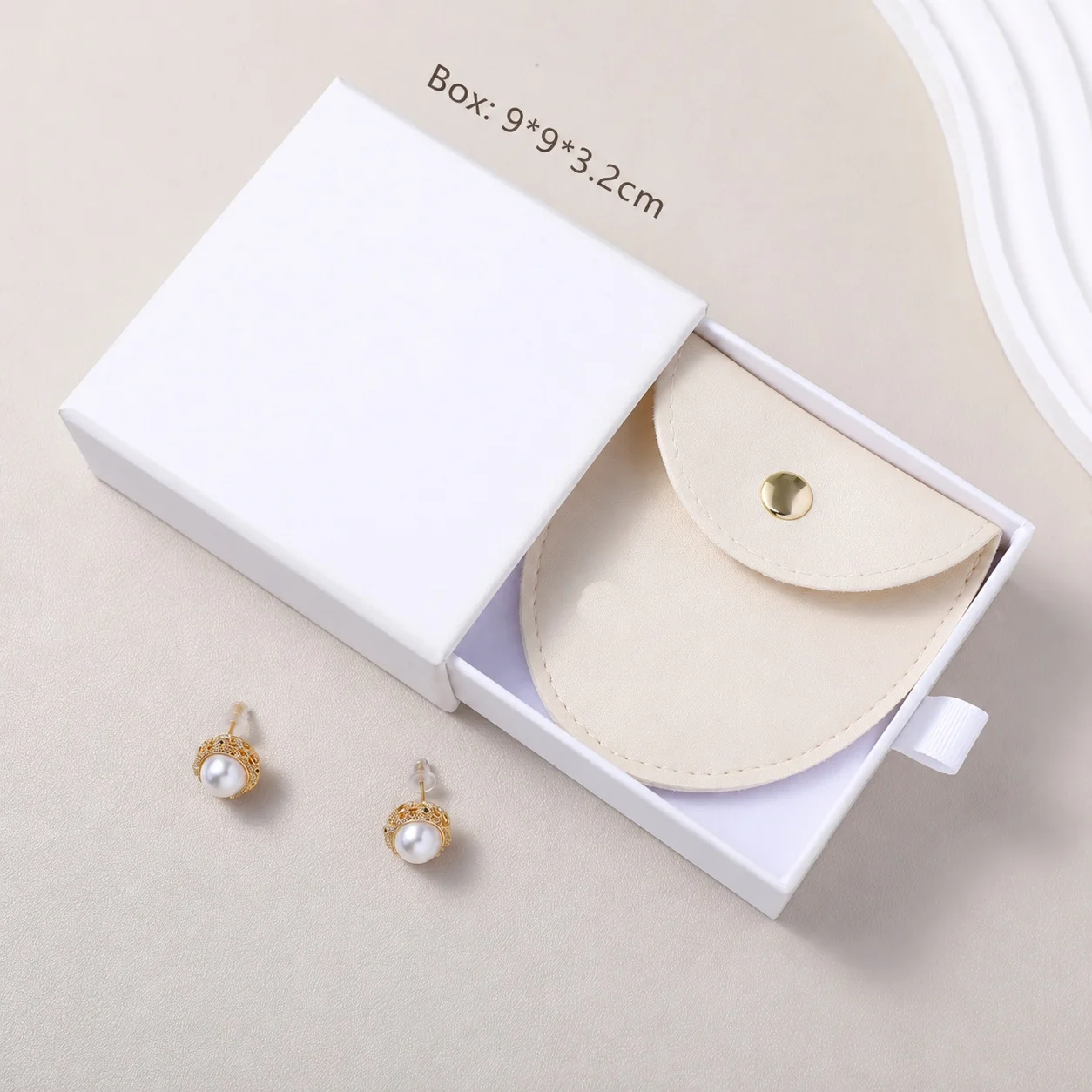 Necklace Storage Pouch Compact Earring Storage Pouch Pu Leather Jewelry Pouch Multiple-Color For Holiday Gift Presentation