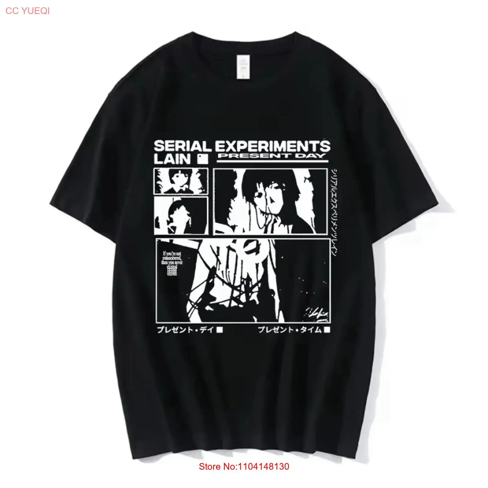 Anime Serial Experiments Lain T Shirt Sz S 3XL vintage Washed Casual Stylish Slightly Versatile graphic Breathable homme