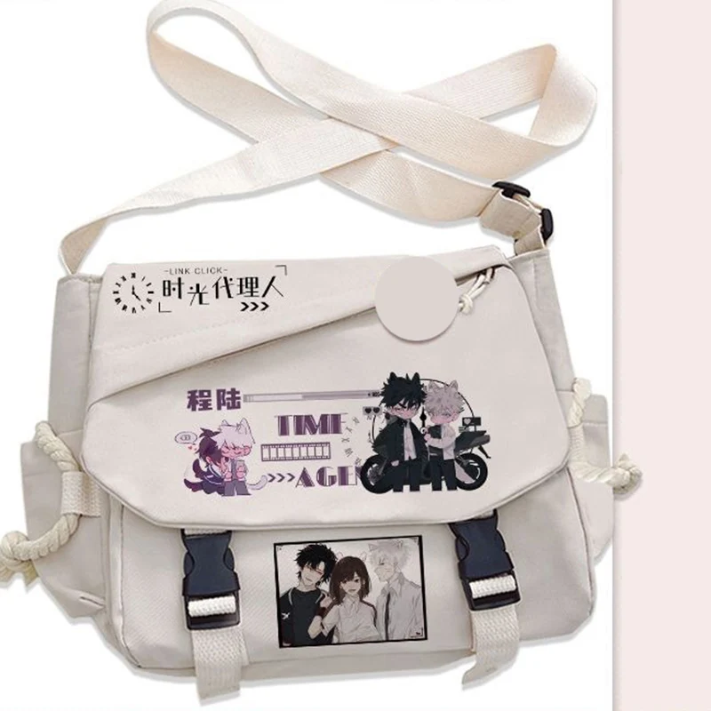 

Black White, Link Click, Student Kids Teens, Anime Messenger Crossbody Large Capacity Shoulder Bags for School Girls Boys