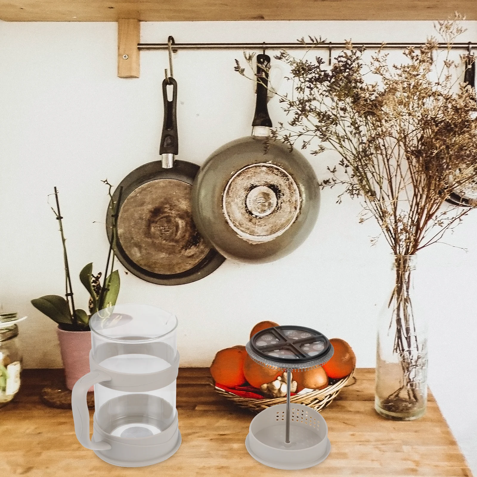 

800ml Glass Coffee Tea Pot Maker Carafe Sturdy Comfortable Grip Anti Hot Handle Simple Operation Gift Lover Coffee Maker