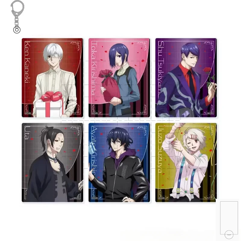 Game Kirishima Touka Kaneki Ken Suzuya Juzo Tsukiyama Shuu Acrylic Stand Figure Doll Anime Keychain Cosplay Toy for Gift