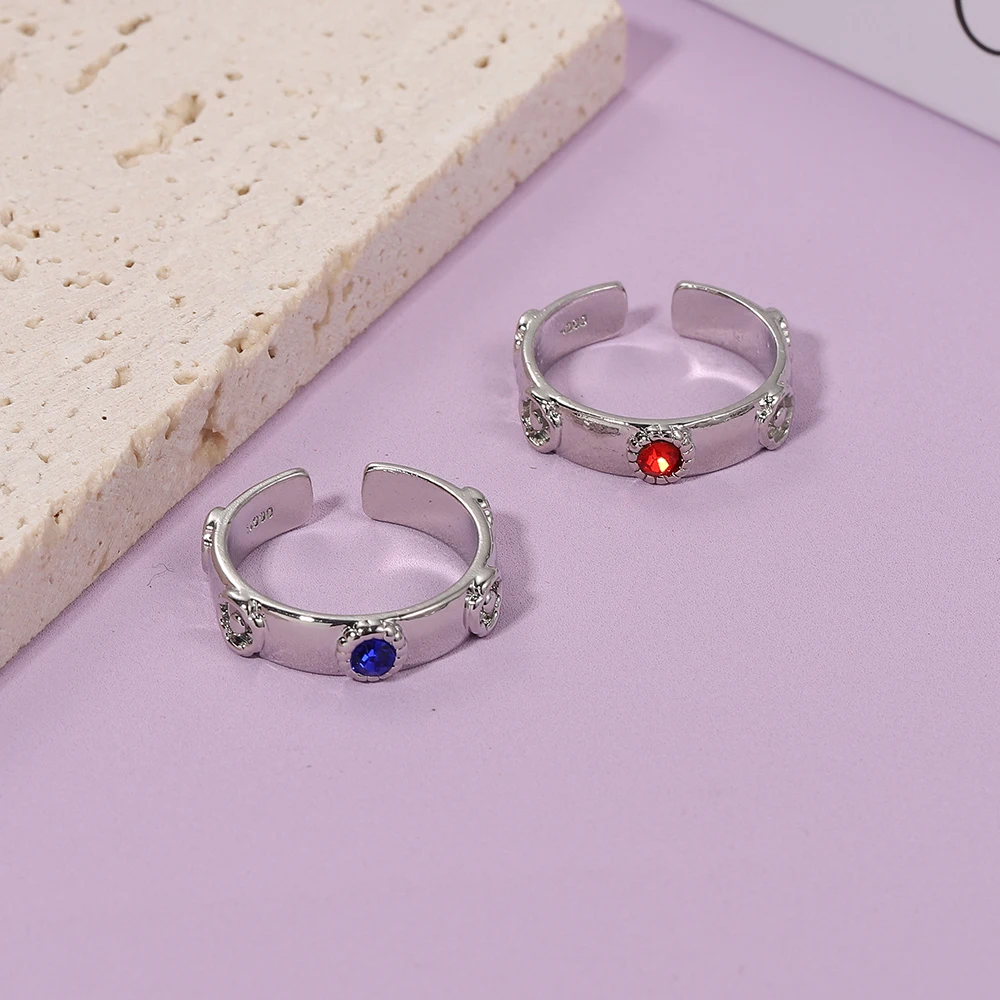 Vintage Geschnitzter Offener Ring mit Nischendesign, Verstellbarer Punk-Stil Paarring, Personalisierte Schmuckdekoration Geschenk – Detail 6
