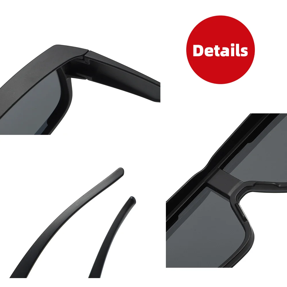 VIVIBEE Große polarisierte Brille, passend für Sonnenbrillen, photochrome Herren, Fahren, UV400, Angeln, Outdoor, Damen, verspiegelte dunkle Brille – Detail 4