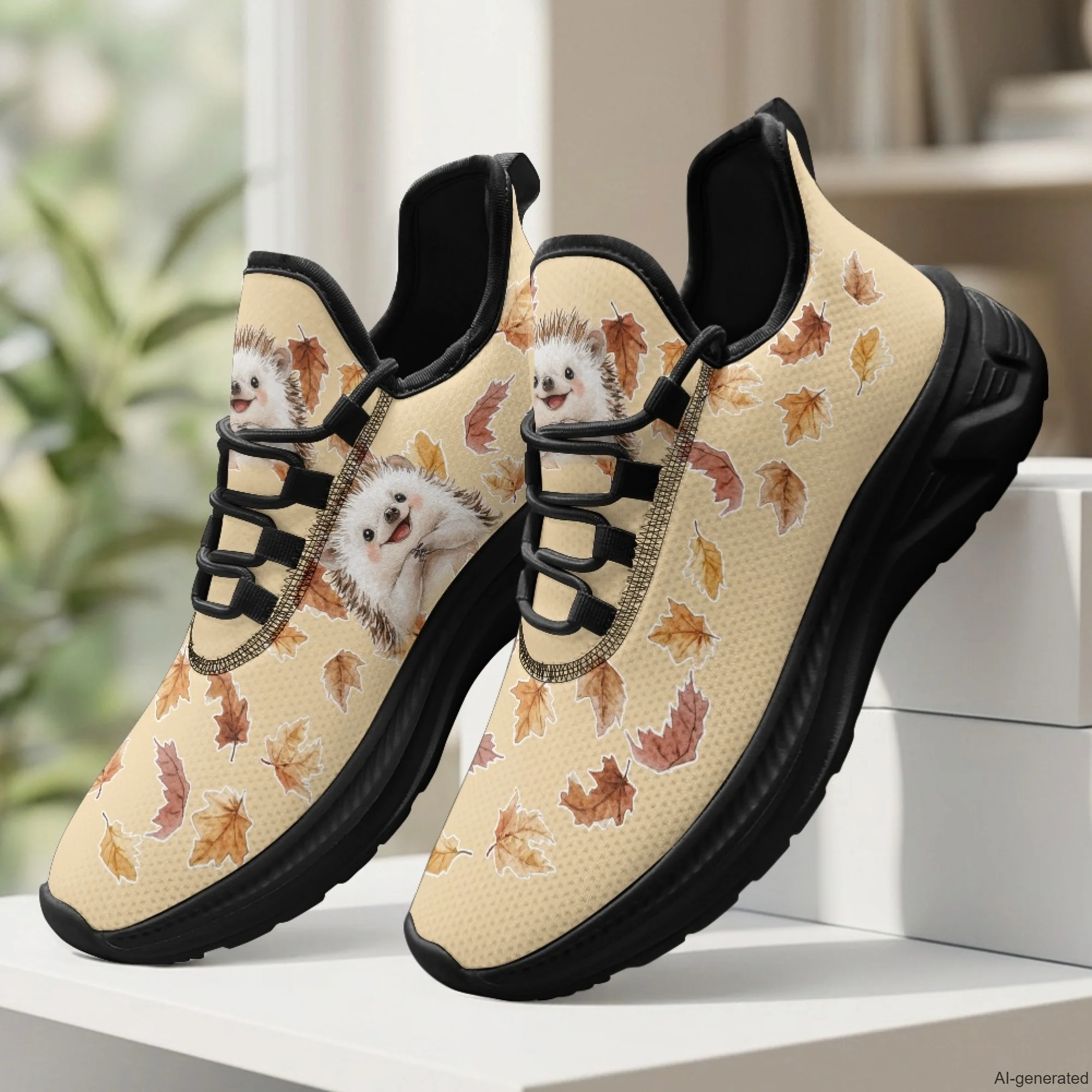 XIXIRIMIDO Womens Walking Shoes Hedgehog Print Football Sneakers Mens Gym Sports Casual Fashion Shoes Trainers Shoes 35-48