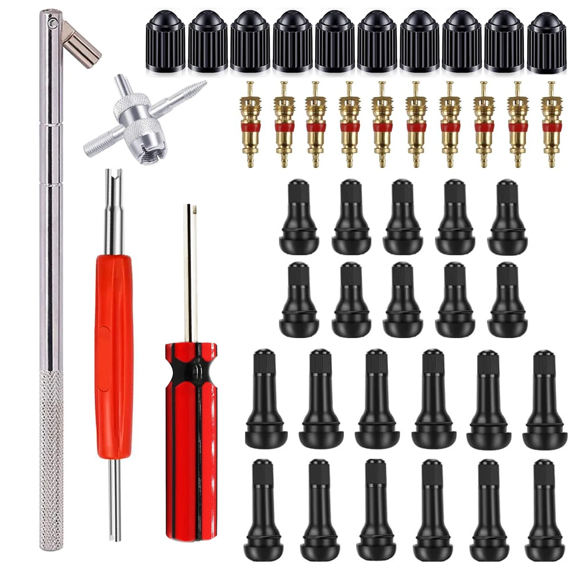

Stem Puller Installer Tool Kit Tire Valve TR412 TR413 TR414 Valve Stem Cores Removal Wrench Valve Core Remover Valve Tool