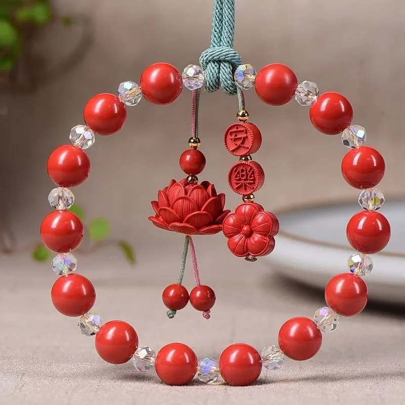 Natural , Premium Red , Car Pendant Peace And Happiness