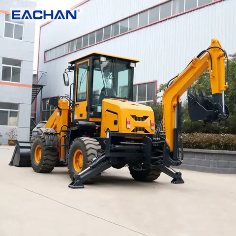Factory Price 4x4 Micro Backhoe Loader Farm Wheel Excavator Backhoe Loader Earth-moving Machinery Hydraulic Backhoe Loader