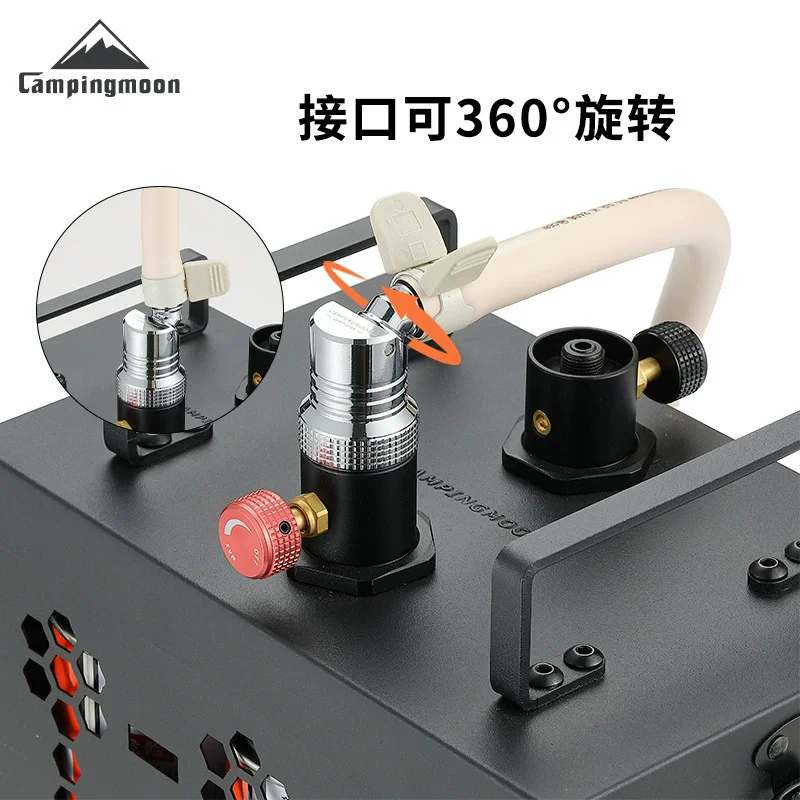 CAMPINGMOON Z-YG high-altitude adapter gas stove to high-altitude gas adapter compatible with DN10 rubber pipe