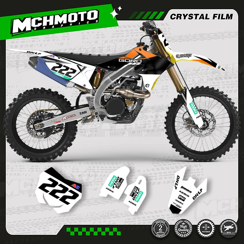 

MCHMFG MOTO For SUZUKI 19-22 RMZ250 RMZ450 2018 2019 2020 Custom Fairing Motorcycle Graphics Background Decal Stickers Kit