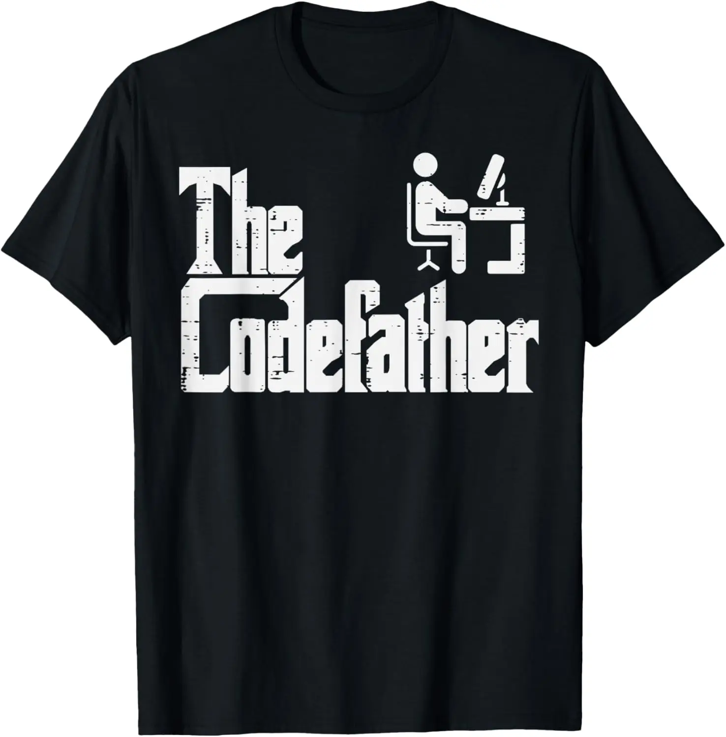 The Codefather Funny IT Programmer Coder Parody Dad Papa Men T-Shirt Unisex Summer Streetwear Tops Customizable Camiseta