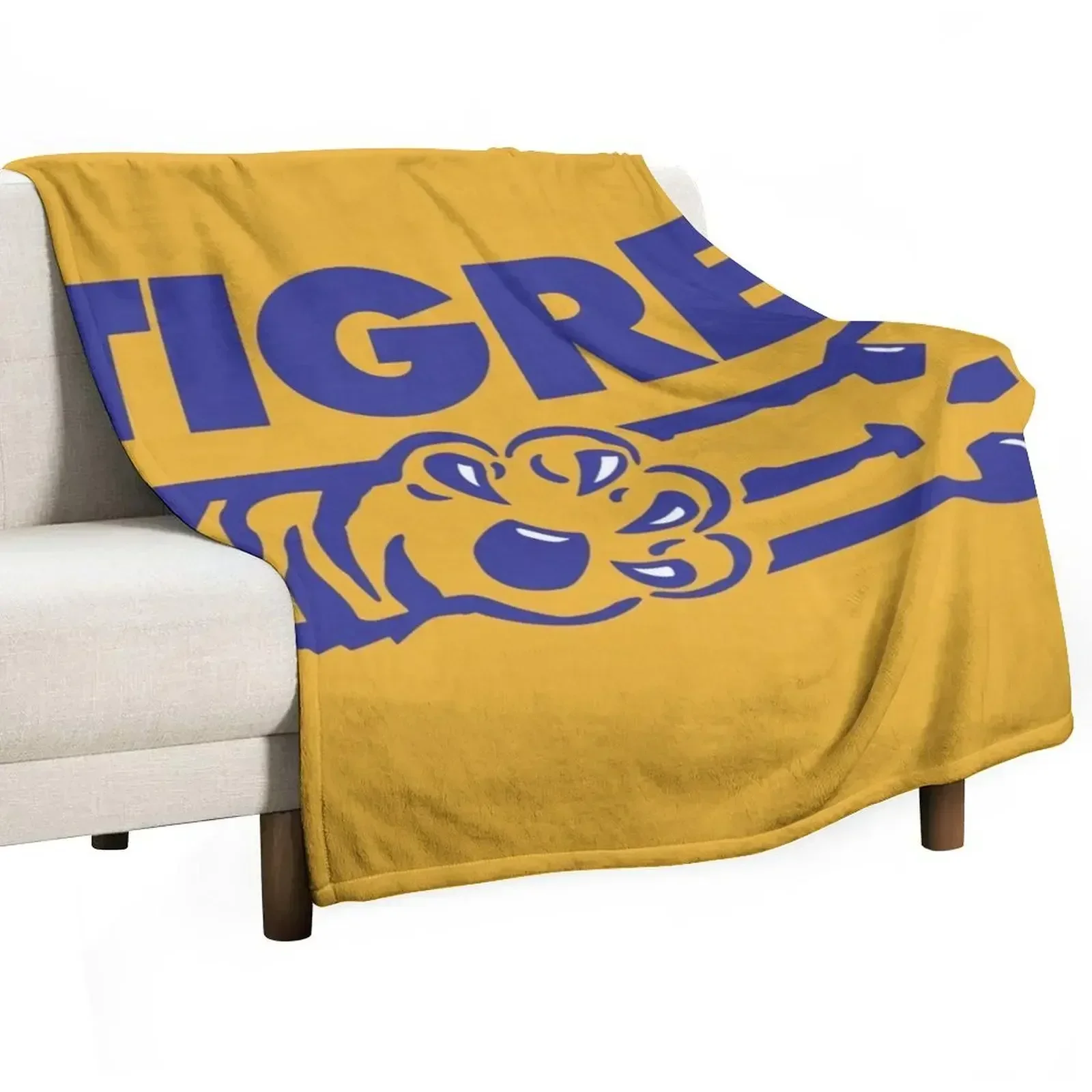 Vintage UANL Tigres Throw Blanket Flannel anime Loose Luxury Thicken Thermals For Travel Blankets Sofas Of Decoration Blankets
