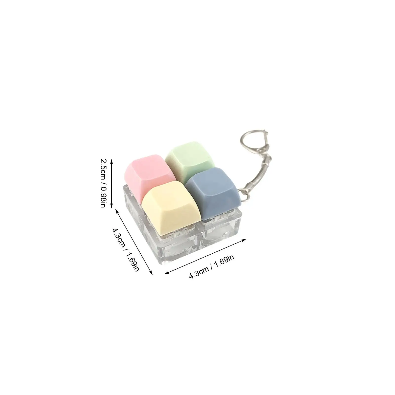 ของเล่นแป้นพิมพ์ 4 ปุ่ม ของเล่นเสริมพัฒนาการทางประสาทสัมผัส พวงกุญแจแป้นพิมพ์ ของเล่นคลายเครียดสำหรับผู้ใหญ่ ใช้ได้ที่บ้าน โรงเรียน ท่องเที่ยว โต๊ะทำงาน แก้เบื่อ กระเป๋าเป้