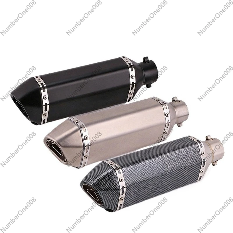 

Universal Hexagonal Motorcycle Exhaust Muffler Slip-On Sfor 250cc 500cc 1000cc Sport Bike