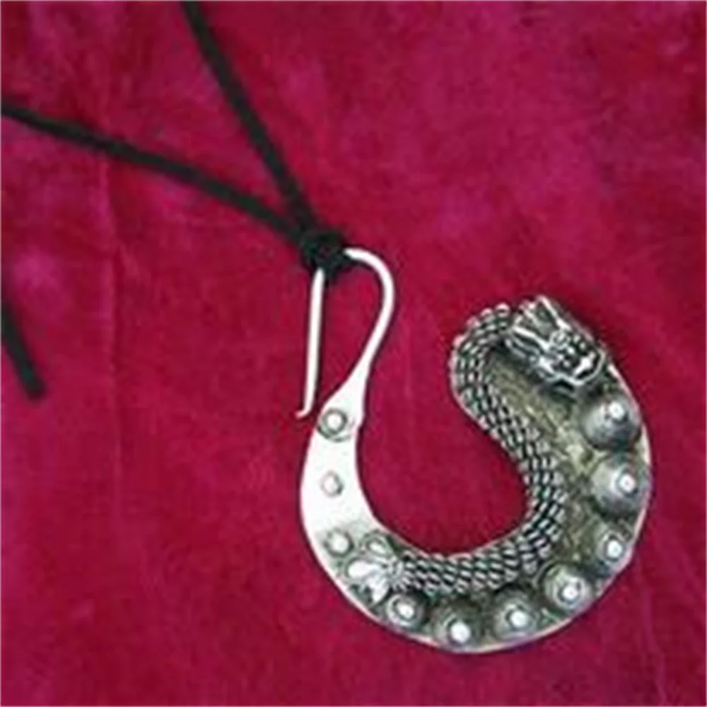 Miao Landelijke Dongzhai Nationale Wind Retro Ketting Handgemaakte Miao Zilveren Hanger Vallen Hanger