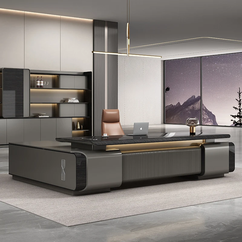 Customized CEO , High-End Minimalist, Light Luxury, Sophisticated Executive , Director'S Desk, Office Table And C