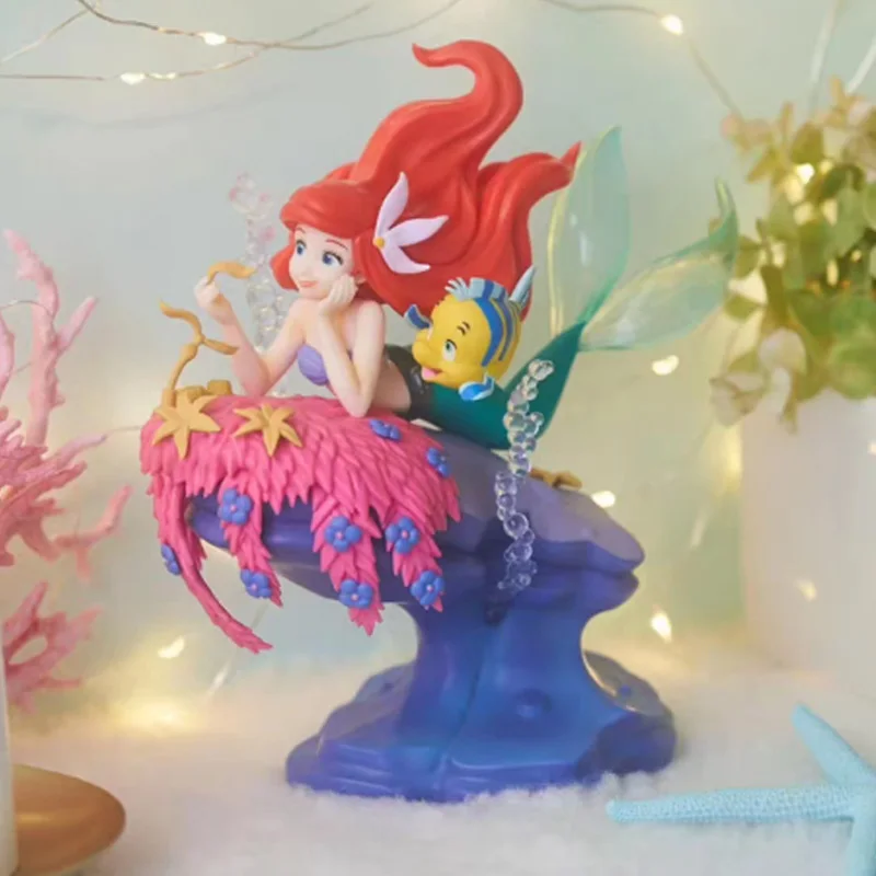 Disney Princess Mermaid Beauty Fish Ariel Action Figure Toys Cartoon Collection Model Toy Doll Cute Decoration Gift For Children