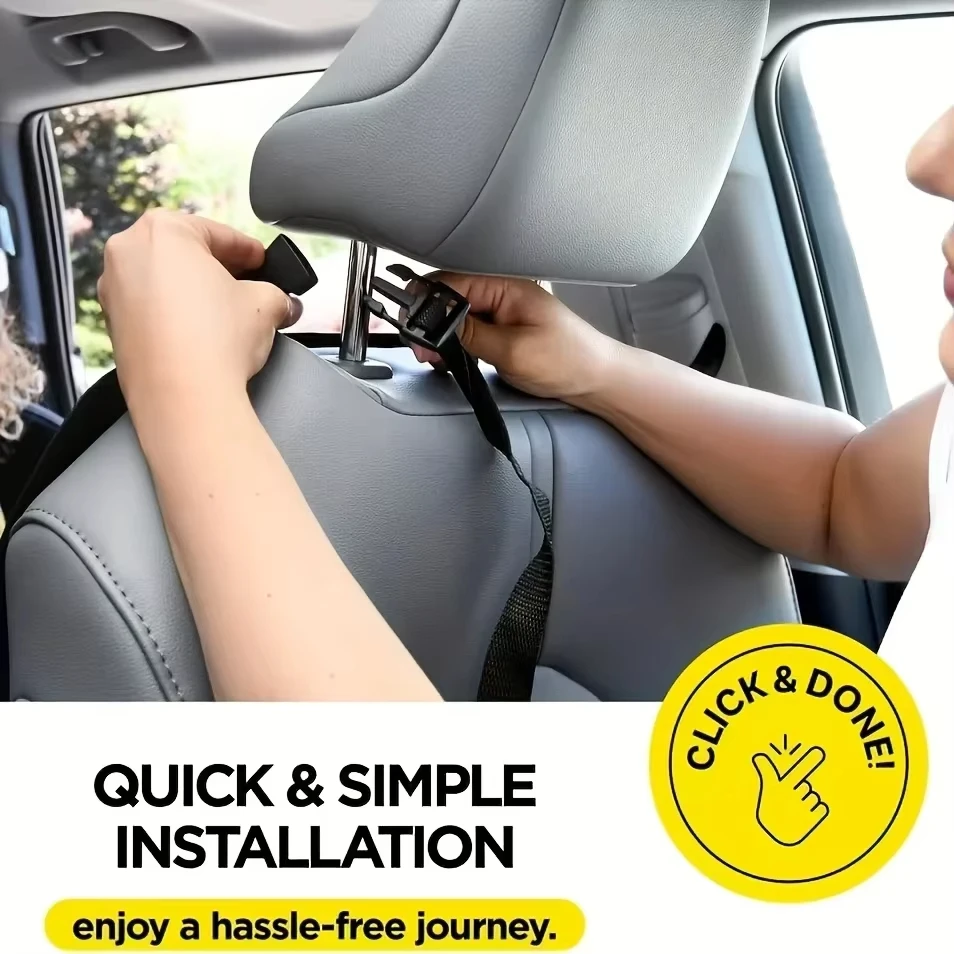 غطاء مقعد أسود للأطفال مع منظم تخزين 3 جيوب، واقي المقعد الخلفي المقاوم للماء، واقيات ظهر لمقعد السيارة