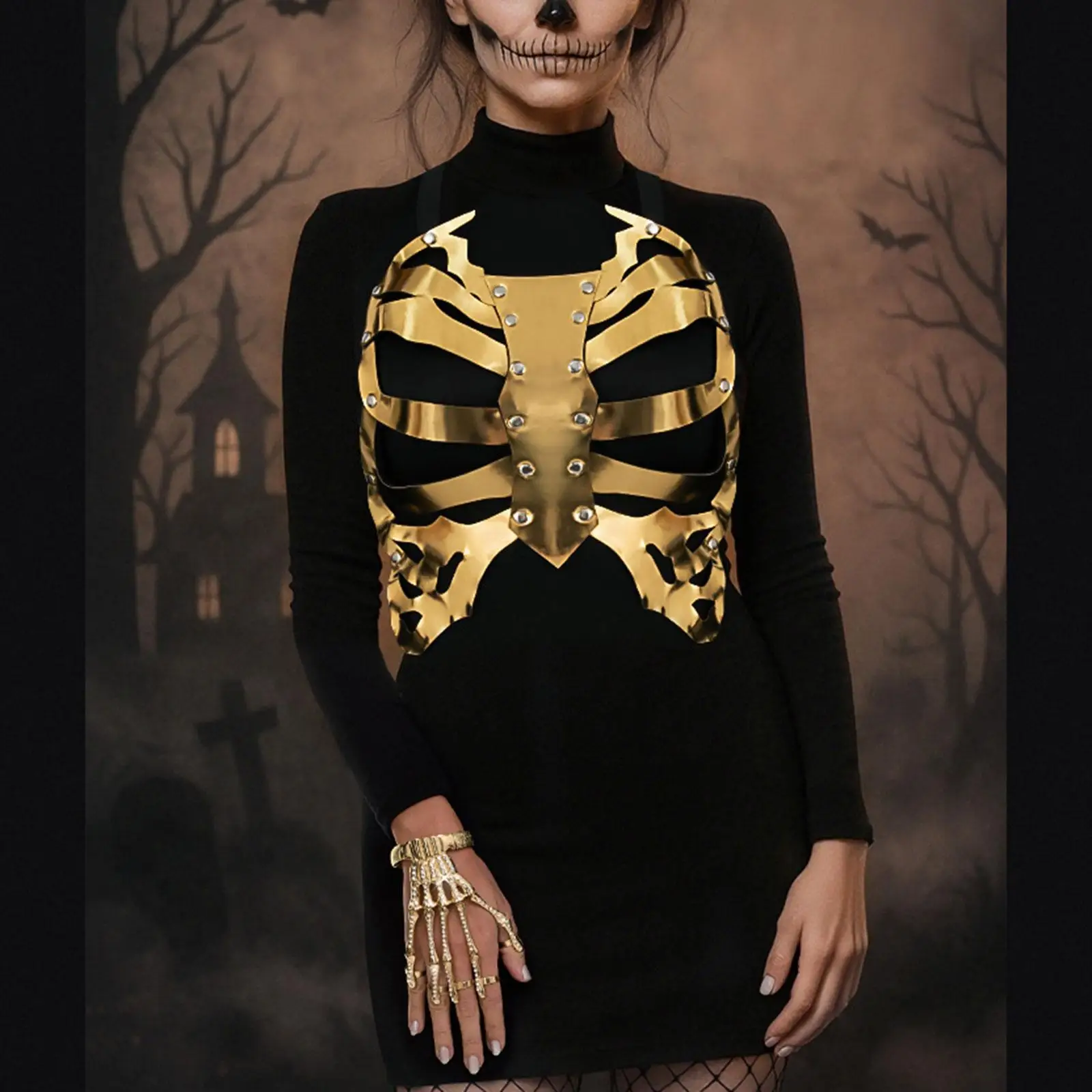 

Аксессуары для костюмов на Хэллоуин, универсальные принадлежности, орнамент, нарядное платье, декор на Хэллоуин, реалистичный страшный реквизит, украшение для браслета