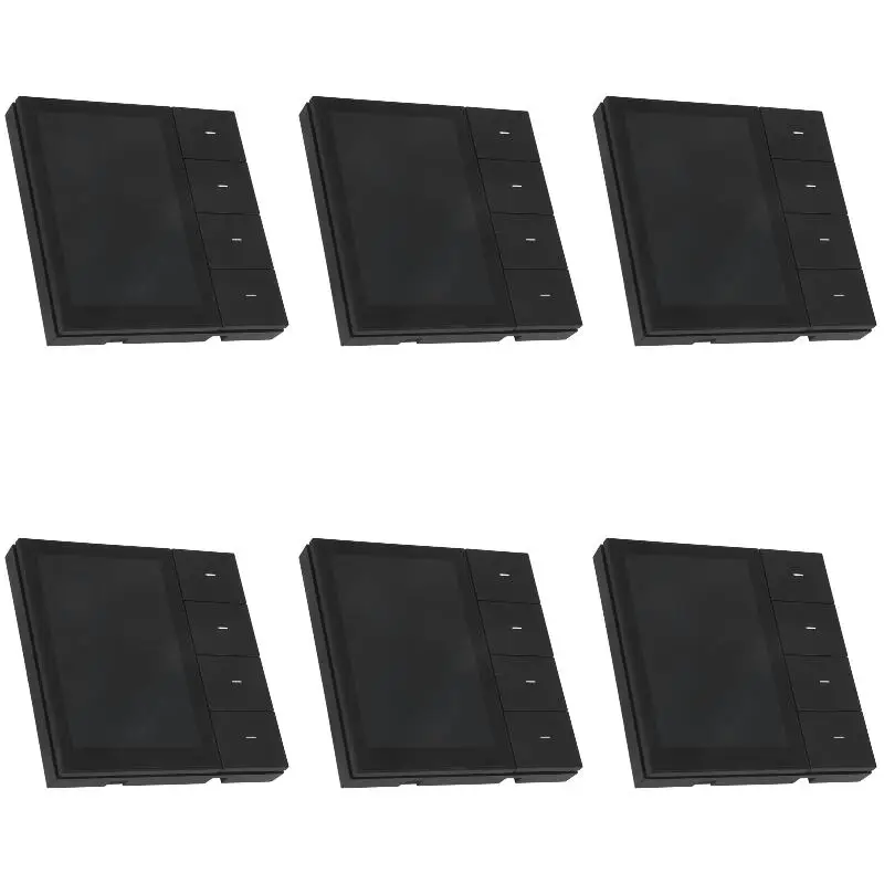 6Pack X(3.5 Inch Smart Wall Switch Touch Screen 4 Groups 8-Way Scene Radar Sensor Dimming Switch Curtain Tuya Zigbee