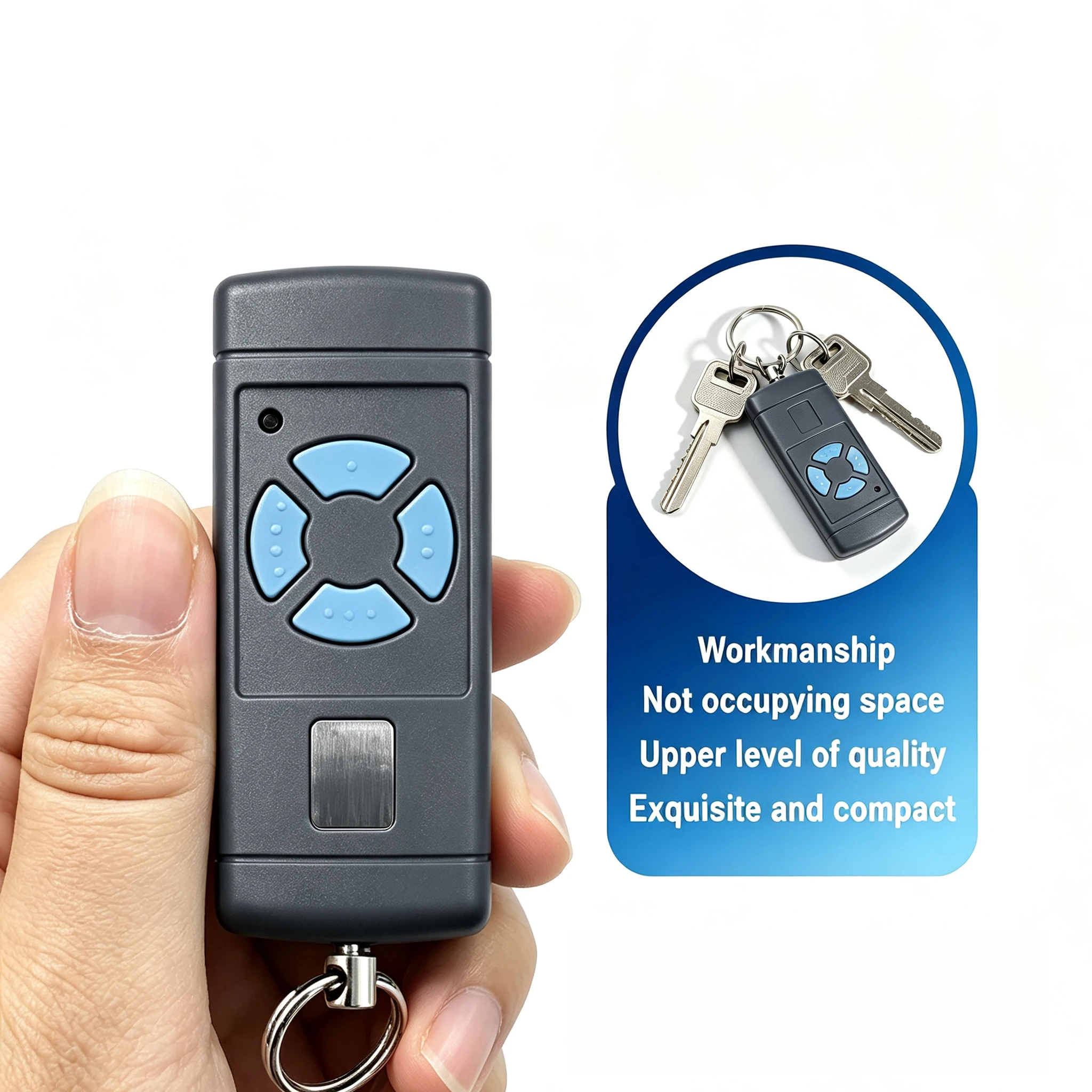 868.35MHz Garage Gate Remote Control 4 Button Blue Key Replacement for HSE2-868 HSM4-868 HS1 HS4 HSD2 Electric Door Opener Clone