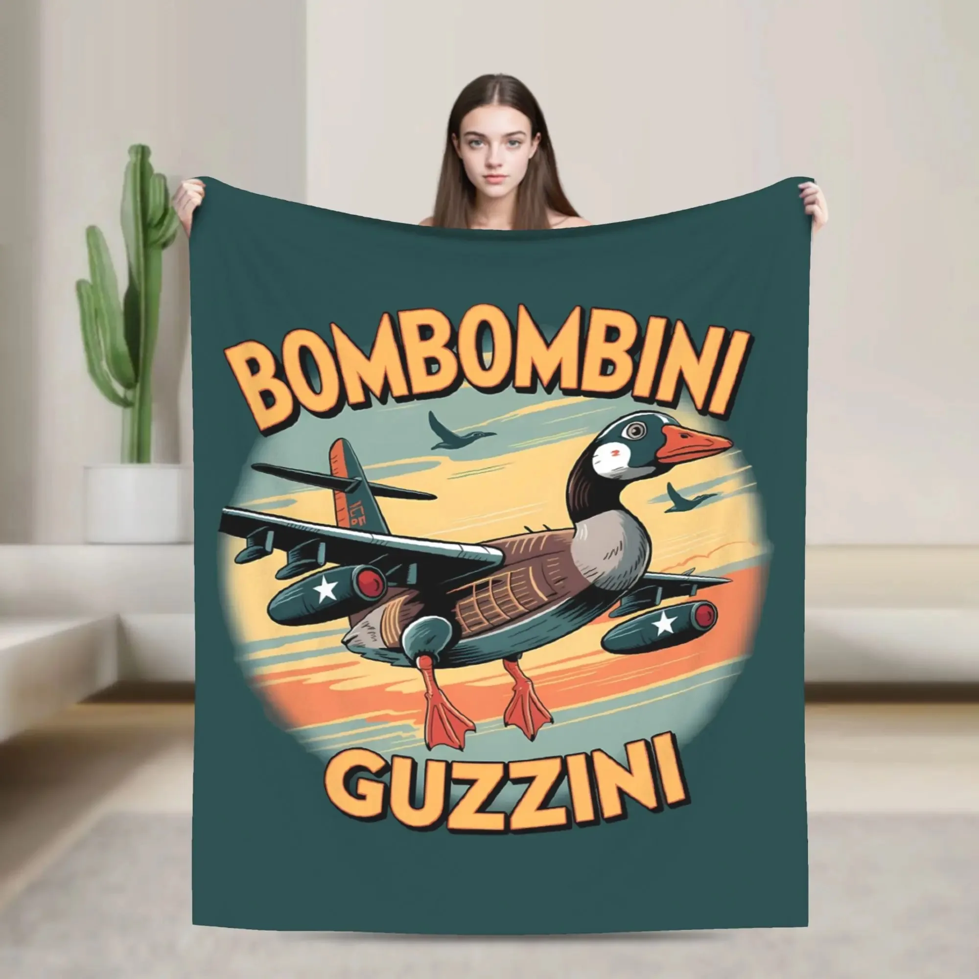 الإيطالية Brainrot Meme منقوشة الفانيلا بطانية لينة مريحة دافئة متعددة الأغراض في الهواء الطلق التخييم السفر هدية بطانية للنشر #6