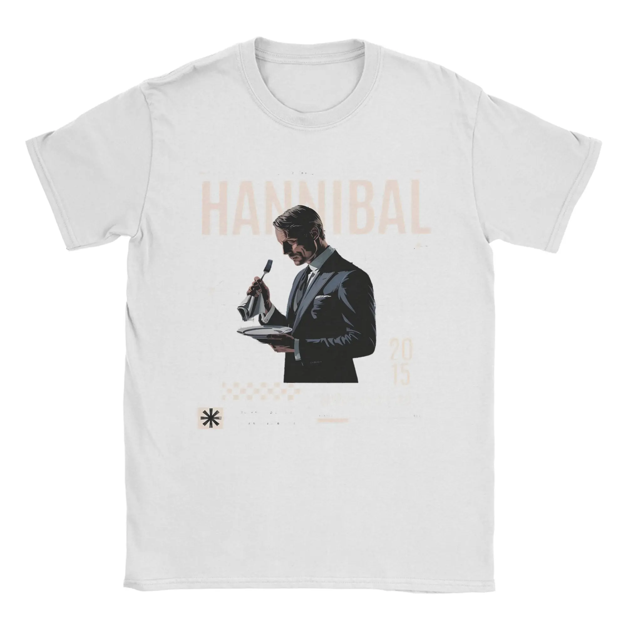 2026 Men T-Shirts Mads Mikkelsen Hannibal Leisure Pure Cotton Tee Shirt Short Sleeve T Shirts O Neck Clothes Graphic