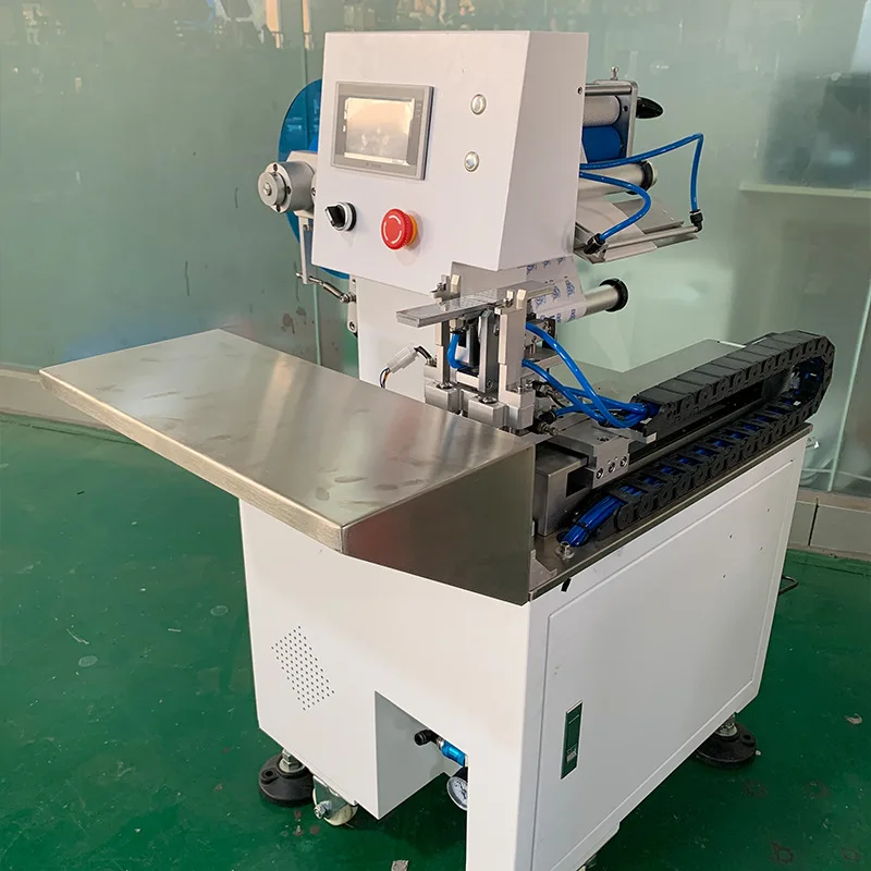 Automatic Wire Harness Flag Round Tube Data Cable Earphone USB Double Fold Folding Labeling Machine Label Fold in Half Machine