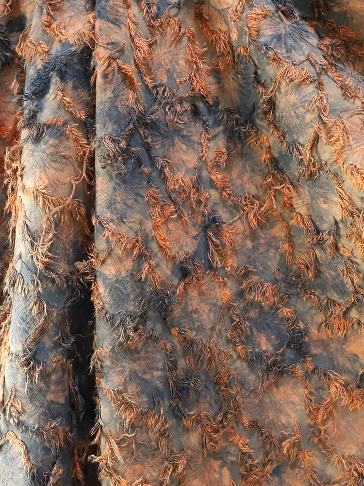Tassel Tie Dye Fabric Jacquard Cotton Linen Odzież na metry Materiał do majsterkowania Odzież Tkanina do szycia Hurtownia tkanin