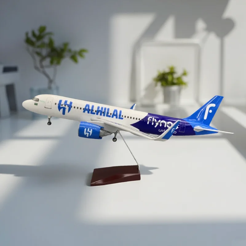 1:80 Scale Aircraft 47cm Saudi Flynas A320neo Airplane Model Resin Diecast Plane With Stand & Wheels Collected Gifts By Aviation