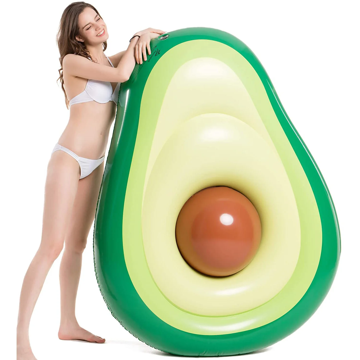 

Inflatable Floating Bed Avocado Shape Pool Water Games Removable PVC Customized for Adults and Children