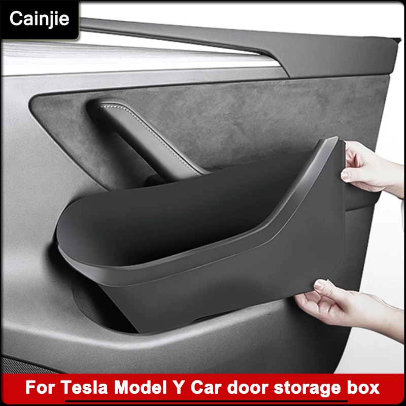 

New For Tesla Model Y Door Storage Box TPE All Inclusive Waterproof Storage Box Anti Fouling Pad Storage Box 2022 Accessories