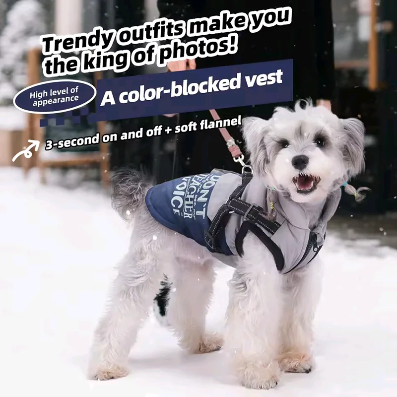 

Dog Warm Cotton Coat For Autumn Winter Pet Outdoor Waterproof Dog Jacket for Small Medium Dogs Chihuahua Pet Clothing Costumes