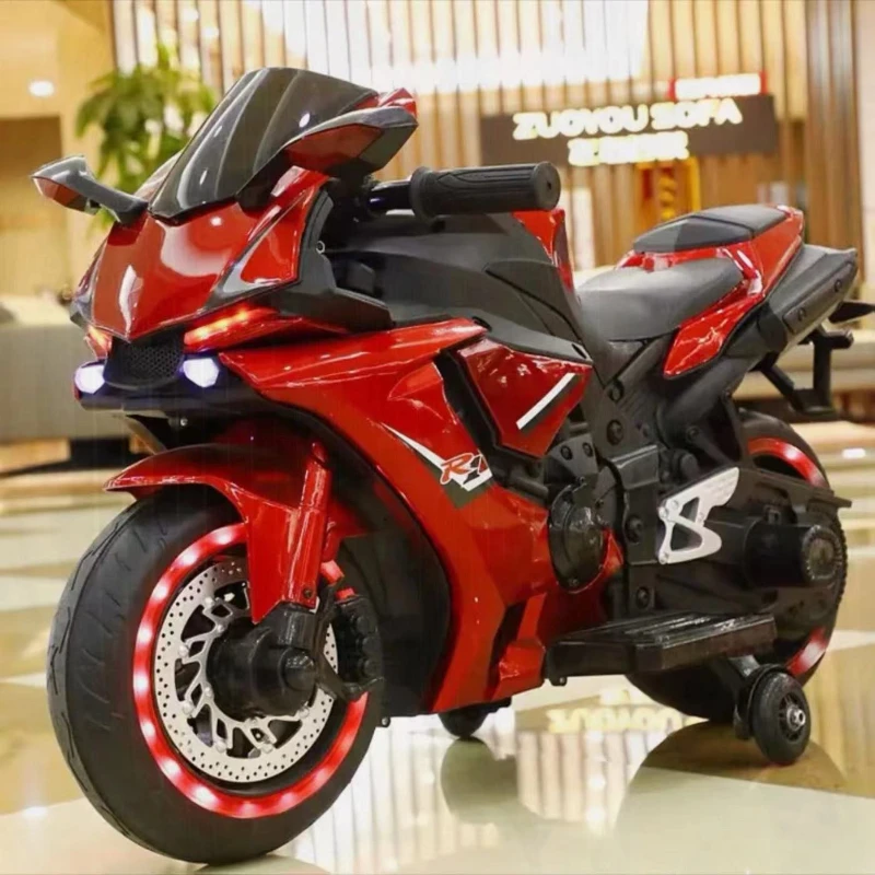 Zdalnie sterowany rowerek dla dzieci z podwójnym silnikiem 3-8 lat Samochód elektryczny Opony przeciwwybuchowe Długotrwała bateria Przeciwzużyciowy motocykl terenowy