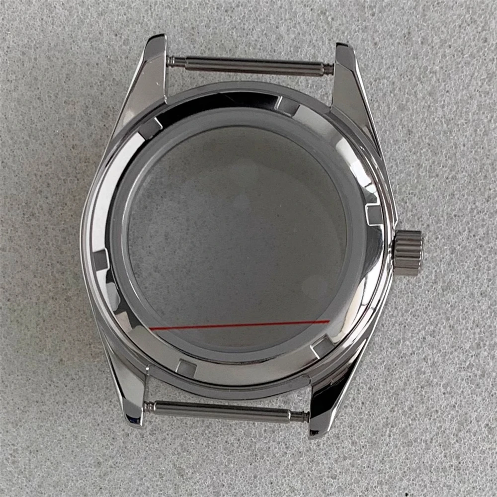 High Quality Polished Brushed Watch Case 38mm, Sapphire Glass Case, for NH35 NH36 Movement Fits 31mm Watch Dial, Case NH35