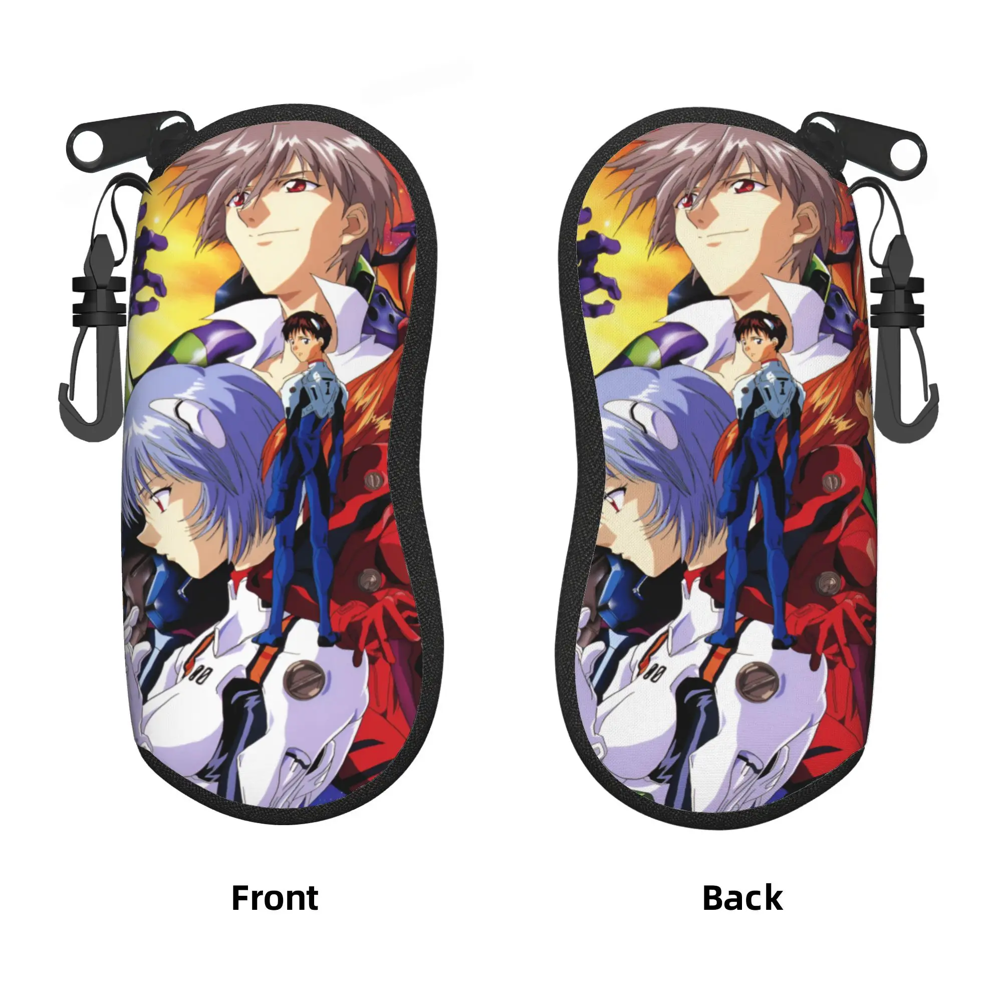 Benutzerdefinierte japanische Anime Evangelion Shell Brillenschutzhüllen für Männer und Frauen, Sonnenbrillenetui, klassisches Brillenetui