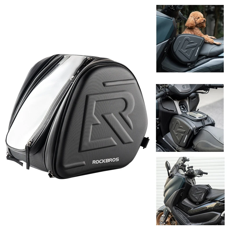 Waterproof Hard Shell Motorcycle Tank Bag Touch Screen Scooter Fuel Storage Crossbody Shoulder Bag