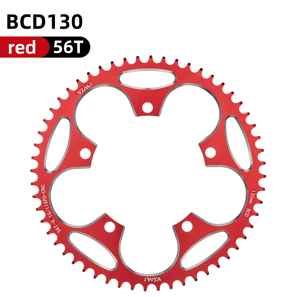 VXM Road Fiets 130BCD Crank Kettingwiel Fiets Aluminium 38T40T42T44T46T50T52T54T565860T Smalle Brede Kettingblad Fietsen Onderdelen