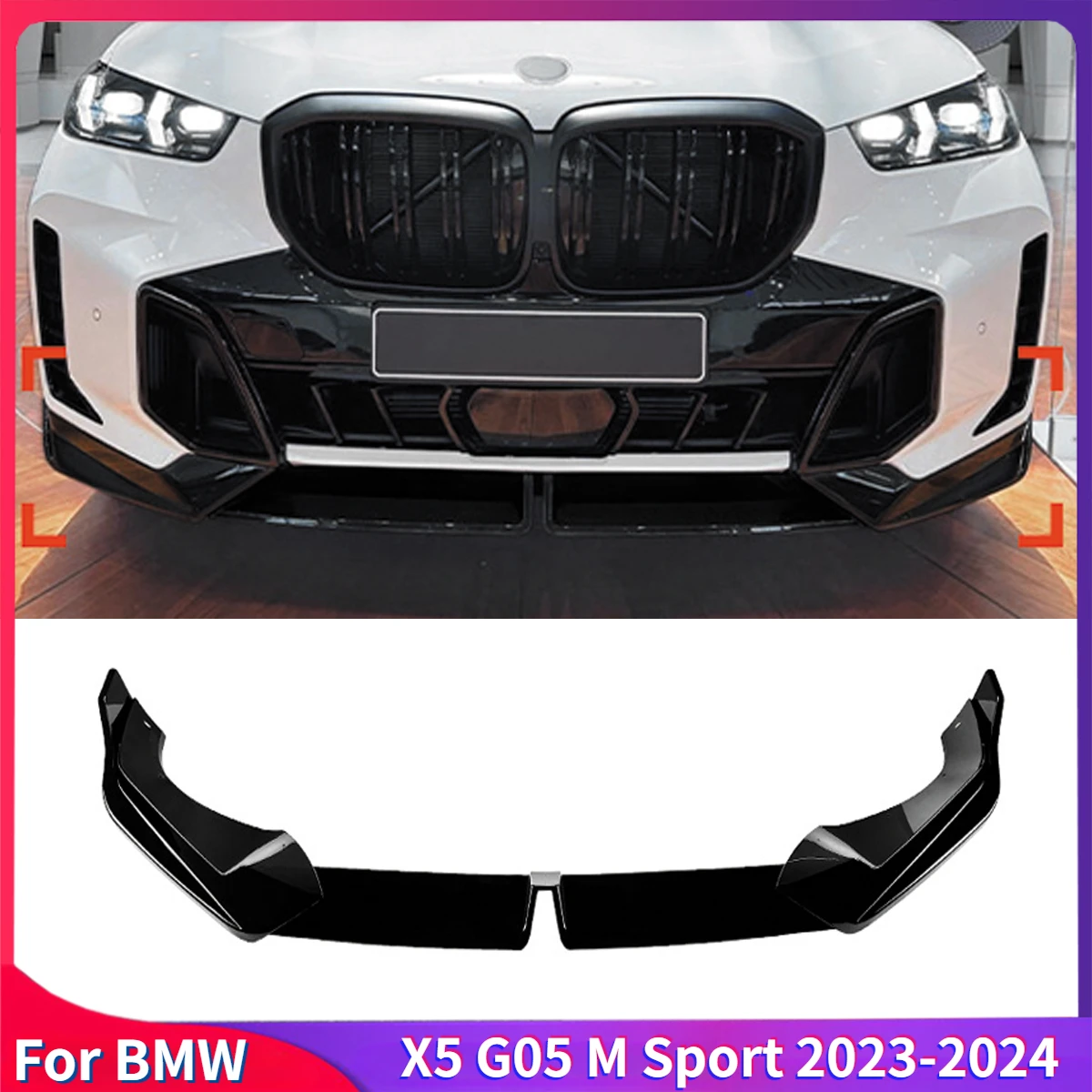 

MP Style For Bmw X5 G05 M Sport 2023-2024 Car Lower Front Bumper Splitter Lip Spoiler Diffuser Body Kits Accessories Auto Parts