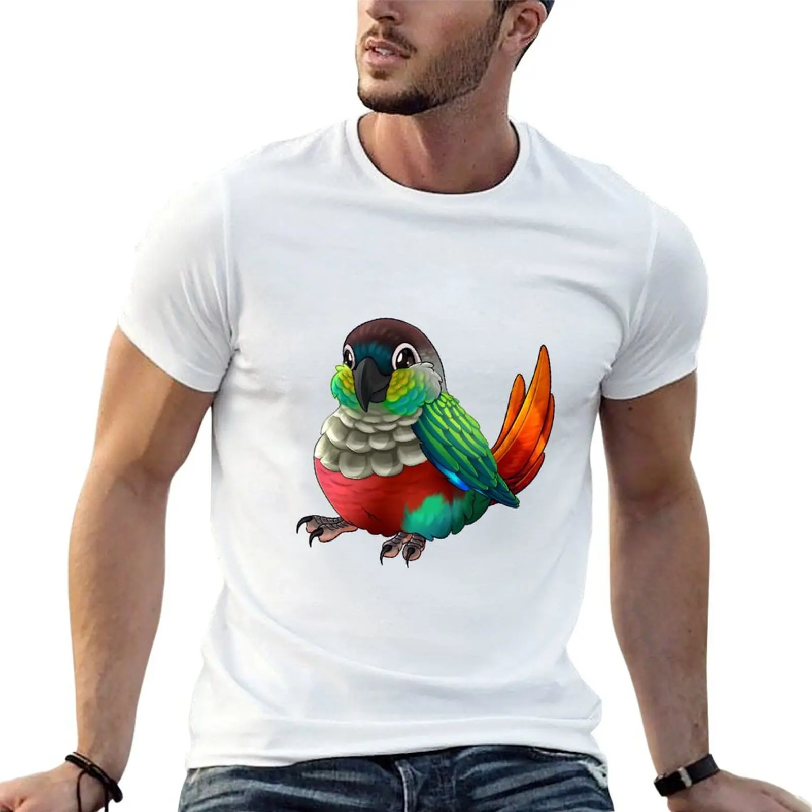 

Crimson-bellied Conure T-Shirt t shirts for man graphic tees man t shirt cotton T-Shirt