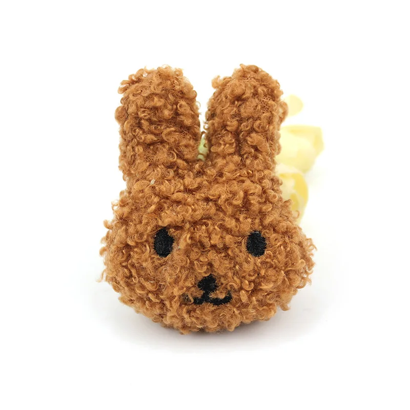 12 pz 5*7cm cartone animato peluche coniglio imbottito Appliques copricapo fai da te tornante artigianato Decor cappello borsa abbigliamento patch