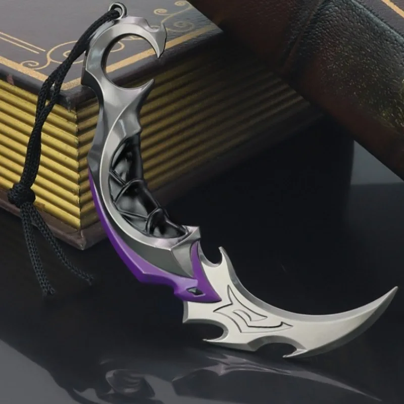 Valorant ナイフ近接リーバーアニメーション周辺機器 15 センチメートル Karambit 刀サムライソード武器モデル金属工芸ギフト少年のおもちゃ