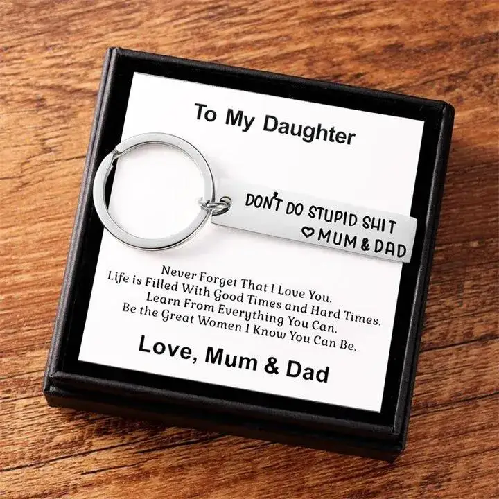 Don't Do Stupid Keyring For Your Kid Set With Gift Card And Gift Box