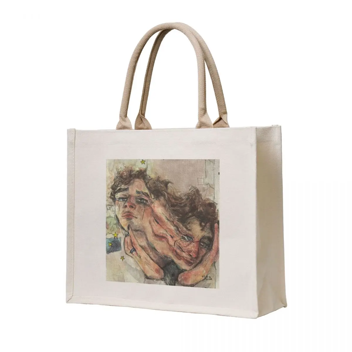 

long face painting Tote Bag Custom bag shopping cart bags Shopper bag tote men